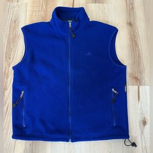 EMS Fleece Vest Men's Blue POLARTEC Wind bloc Outdoor Hiking Vest Sz L